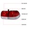 Spec-D Tuning Honda Civic 4 Door - Red And Clear Tail Lights 1996-1998 LT-CV964RPW-RS - alternate 4